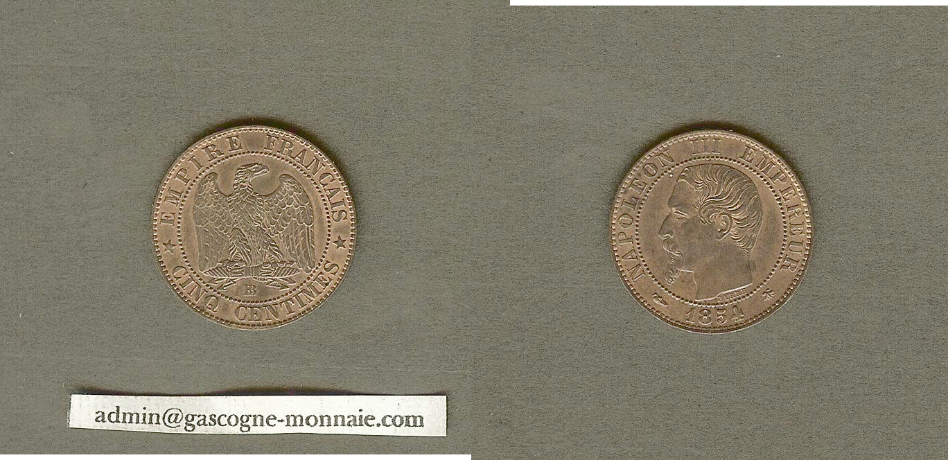 5 centimes Napoleon III 1854BB Unc